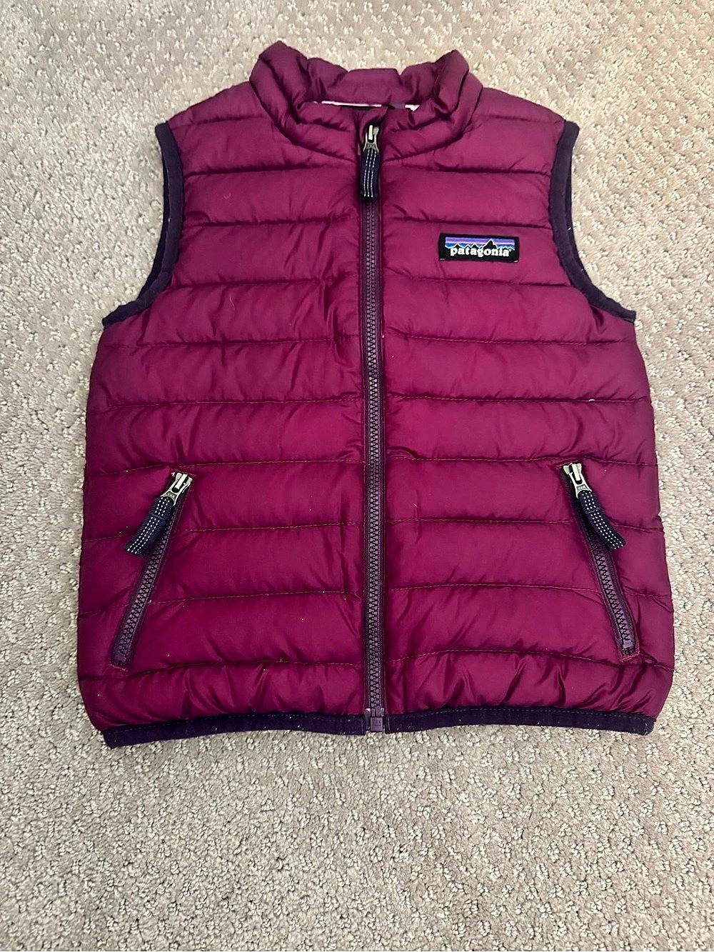 Patagonia Kids Puffer Vest, Girls 2T, Purple, Great Condition!